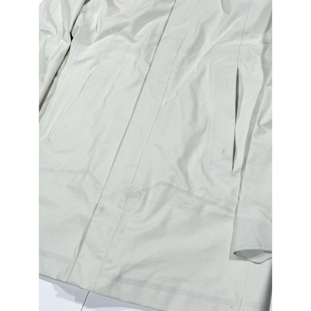 Arc’teryx Goretex Women Rain Jacket White Long Parka Size S Cream Gray Hooded - Picture 6 of 16